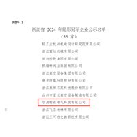 耐森电气入选浙江省2024年隐形冠军企业公示名单